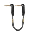 thumbnail image 3 of Clef Audio Labs 6.35mm TS to 6.35mm TS Angled to Angled, Black Zinc Alloy Shell/PVC Jacket - 6IN - 6PK, 3 of 5