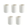 thumbnail image 1 of 5Pcs Bathroom Toothbrush Cup Solid Color Tooth Cup Couples Simple Tooth Brushing Cups for Bathroom White, 1 of 8