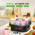 thumbnail image 6 of NutriChef Temperature Control 9 Cups Greek Yogurt Maker, 45 Ounces, Black, 6 of 7