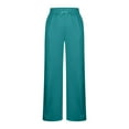 thumbnail image 5 of Coorders Women's Soft Fleece Wide Leg Pants, Womens Drawstring Fleece Joggers Sweatpants with Pockets ,Plus Size Mint Green,Size L, 5 of 6
