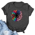 thumbnail image 5 of IROINNID July 4th Tops for Women Round Neck T-Shirt Casual Loose Tops Blouse Short Sleeve Tops America Independence Day, 5 of 6