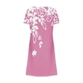 thumbnail image 5 of PuLe Summer Dress Sun Dresses for Women 2024 Vacation Sexy V Neck Short Sleeve T Shirt Dress Color Trendy Beach Sundress, 5 of 5