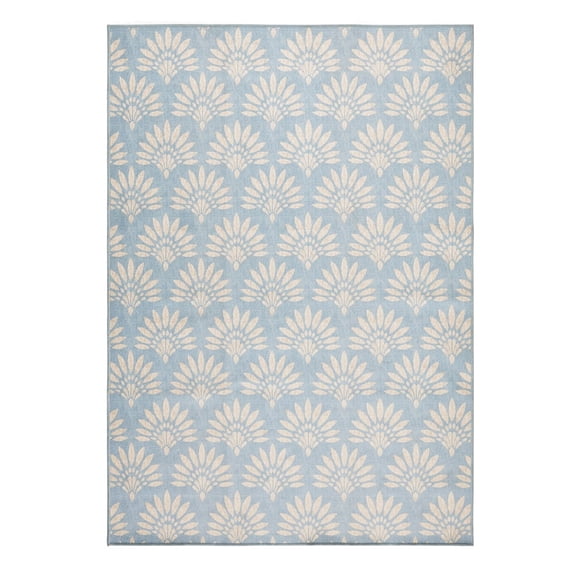 Better Homes & Gardens 7 ft. x 10 ft. Blue Fan Palm Outdoor Rug