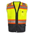 thumbnail image 3 of Kasa Style Class 2 High Visibility Safety Unisex Vest Durable Hi Vis Gear 8 Pockets, Reflective Stripes Construction, Night Work Outdoor, 3 of 7