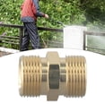 thumbnail image 2 of 1pc M22 14/15mm Male Thread Female Hose Coupler Adaptor High Pressure Washer Hose Extension Connector Adapter Copper, 2 of 6