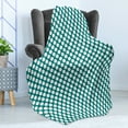 thumbnail image 4 of Teal Soft Flannel Fleece Throw Blanket, Polka Dotted Pattern Traditional Style European Inspired and Vibrant Colored Image, Cozy Plush for Indoor and Outdoor Use, 50" x 60", Teal White, by Ambesonne, 4 of 5