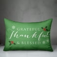 thumbnail image 3 of Creative Products Light Green Grateful Thankful Blessed 20 x 14 Spun Poly Pillow, 3 of 3