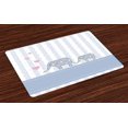 thumbnail image 1 of Ambesonne Animal Cartoon Place Mats Set of 4, Happy, Standard Size, Multicolor, 1 of 4
