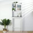 thumbnail image 6 of HomGarden Over The Toilet Storage Bathroom Cabinet Adjustable Organizer 7.3-in Width, White, 6 of 7