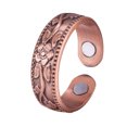 thumbnail image 5 of Anillo magnético de drenaje linfático y pulsera para mujeres y hombres, anillo magnético de desintoxicación linfática y pulsera magnética de cobre, alivio del dolor para la artritis del túnel carpiano, set de regalo (flor vintage) Sailing Electrónica, 5 of 5