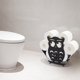 thumbnail image 3 of Toilet Roll Holder Metal Paper Holder Owl Shaped Paper Storage for Bathroom (Black), 3 of 5