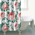 thumbnail image 5 of Autumn Floral and Butterfly Bathroom Curtain 72x84, Rustic Botanical Garden Style, Quick-Dry Polyester with Hooks, 5 of 5