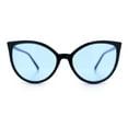 thumbnail image 6 of Womens Oversized Cat Eye Goth Pop Color Lens Plastic Sunglasses Blue, 6 of 9