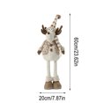 thumbnail image 3 of zhmrfg Gray Snowflake Santa Claus Stretch Plush Doll Set Snowman Reindeer Knitted Toy Holiday Christmas Winter Decoration Kids Bedroom Tabletop Gift Festive Seasonal Ornament, 3 of 5