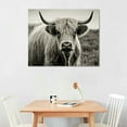 thumbnail image 2 of COMIO Highland Cow Wall Art, Black and White Landscape, Cow Pictures Wall Decor, Farmhouse Wall Decor for Living Room Bedroom Modern Home Decor, 2 of 4
