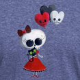 thumbnail image 3 of CafePress - Cute Skeleton Girl With Spooky Balloons Men's Delu - Mens Tri-blend T-Shirt, 3 of 4