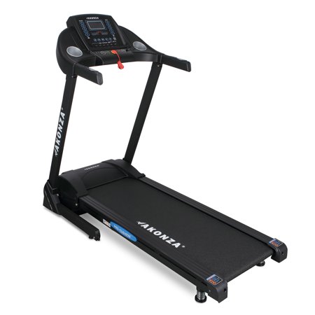 AKONZA Foldable Incline Cardio Fitness Speed Distance Time Electric Treadmill w/ MP3 Phone Cup