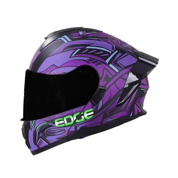 Casco Integral EDGE Boston Visor Doble Antivaho Certificado DOT para Motocicleta