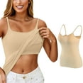 thumbnail image 2 of Womens Tank Tops with Built in Bras Stretchy Spaghetti Strap Padded Camisole Tops Basic Tanks Summer Outfits, 2 of 6
