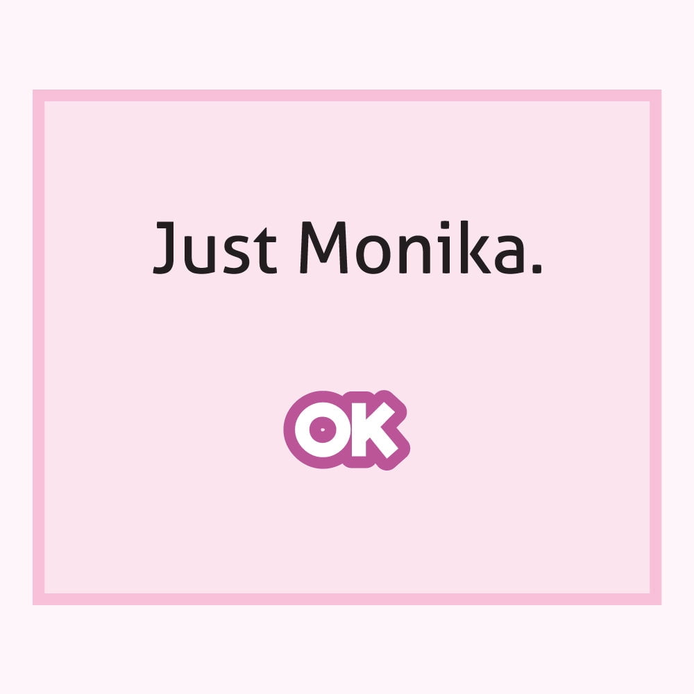 DDLC - "Just Monika" Eraser (1.5" Wide Rectangular Eraser) - Walmart.com