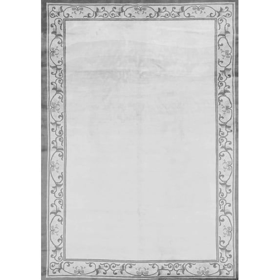 Ahgly Company Indoor Rectangle Solid Gray Modern Area Rugs, 2' x 4'