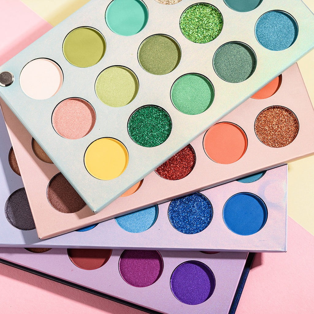 60-Color Eyeshadow Palette - Four-Layer Stereoscopic Eye Shadow, 60 Colors Glitter Pigment Metalic, Matte Pearl Shimmer Finish, Cosmetic Makeup Kit for Women Party Holiday Gift