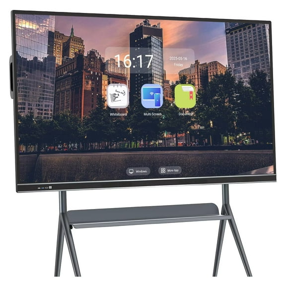 JYXOIHUB Interactive Whiteboard, 86 Inch Touch Screen All-In-One Electronic Calendar, 4K Monitor Wireless Smart TVs Projection Player for Advertisin and Business