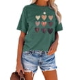 thumbnail image 2 of Anbech Heart Printed T-Shirt for Women Casual Colorful Graphic Hearts Tees Junior Girls Short Sleeve Tee Tops with Crew Neck, 2 of 10