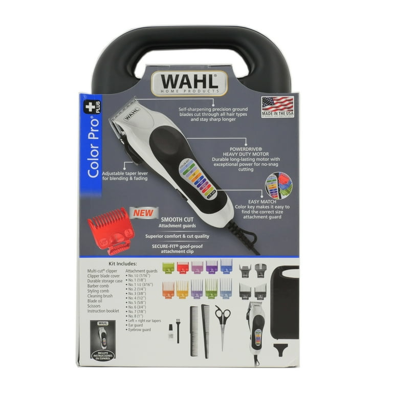 WAHL Color Pro Plus Corded Color Coded Hair Clipper Trimmer, 58 OFF