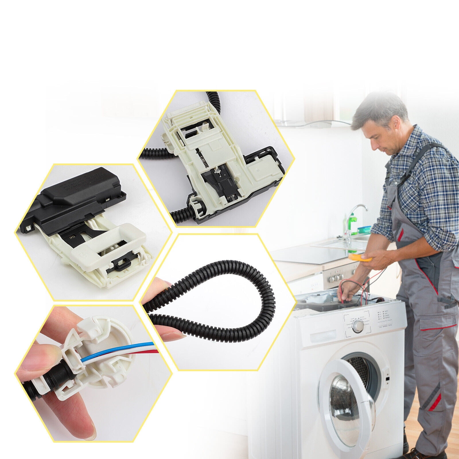 Replacement Washing Machine Lid Lock Switch Cable for Whirlpool, Maytag, Amana, Kenmore, Crosley, Admiral, Roper, Inglis