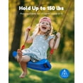 thumbnail image 2 of Plastic Swing, Indoor Outdoor Flat Bench Seat with Adjustable Nylon Hanging Rope for Kids and Adults, Childhood Rope Swing-Tree, Backyard Swinging Toy, 2 of 7