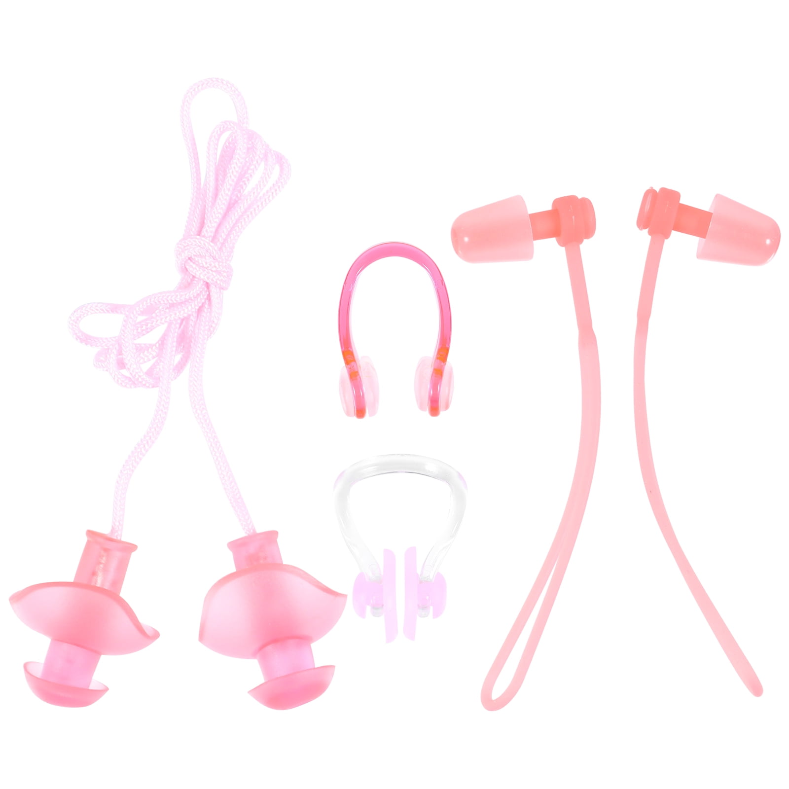 NUOLUX 4pcs Earplugs and Nose Clip Set Ear Nose Protection Swimming Kit