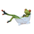 thumbnail image 1 of yuksok Cute Frog Sculpture Gift Artificial Animal Simulation Statue Creative Ornaments, 1 of 9