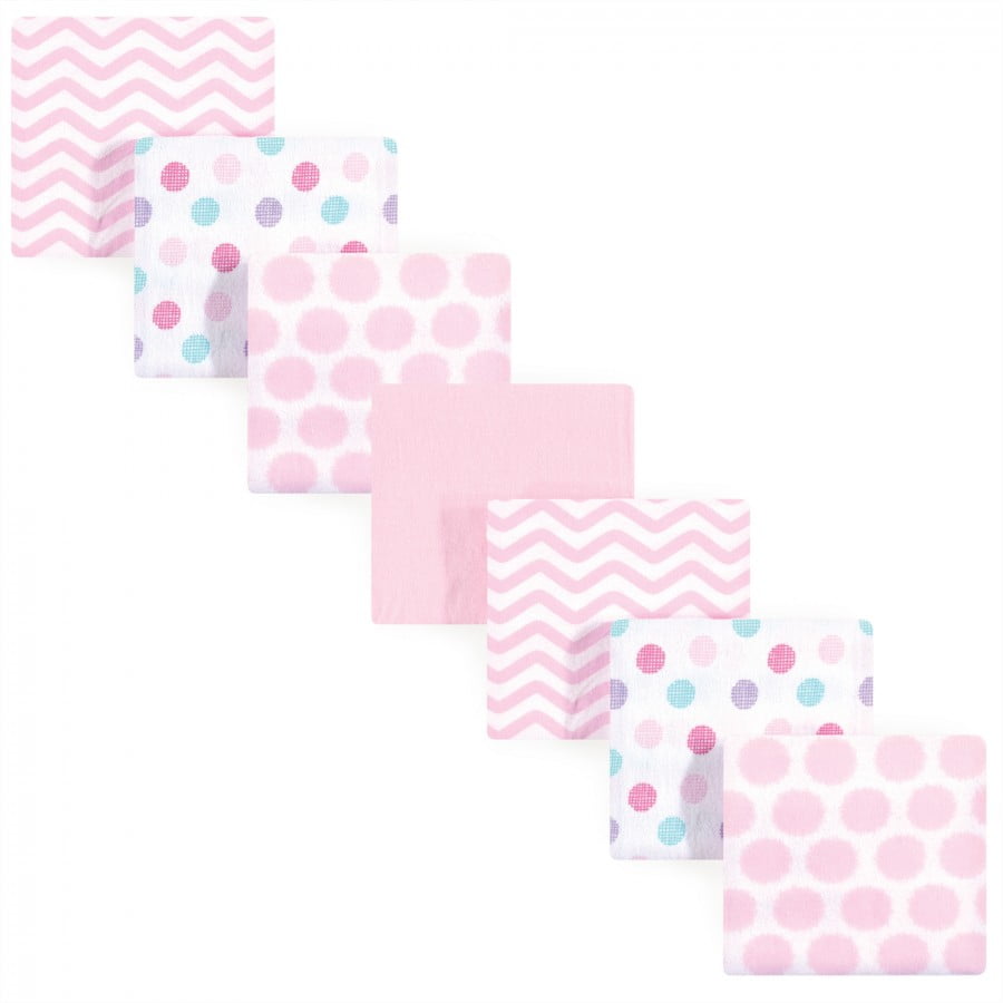 Carter’s Baby Girls 4 Pack Flannel Receiving Blankets Polka Dots 40x30 New 
