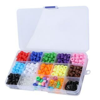 240Pcs Hair Braid Beads with Box for Bracelet Necklace Making 