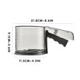 thumbnail image 3 of Double-Layer Flour Sifter, Handheld Fine Mesh Strainer for Baking, 30/40 Mesh Stainless Steel Filter, One-Handle Press Design, Powder Sugar Cocoa Sieve, Clump-Free Cake Prep Tool, 3 of 6