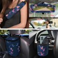 thumbnail image 3 of Uorisanigo Starry Butterfly 15Pcs Car Seat Covers Font Rear Set with Wheel Cover Protector,Seat Belt Cushion,Car Trash Can,Air Vent Pouch,Rearview Mirror Cover,Car Coasters,Interior Accessories, 3 of 7