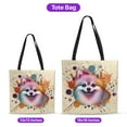 thumbnail image 5 of Pomeranian Portrait Watercolor Vintage Retro Styles All Over Print 3D Canvas Tote Bag Pom Dog Lover Gifts Reusable Handbag - 00001, 5 of 5
