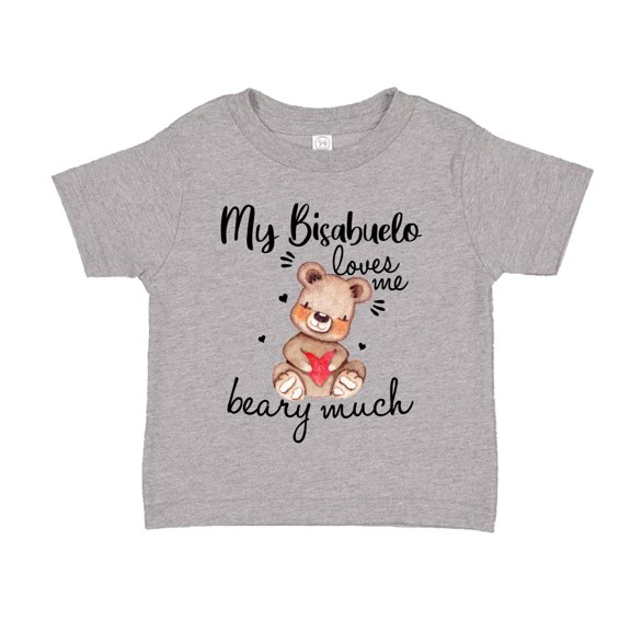My Bisabuelo Loves Me Beary Much Toddler T-Shirt 2T Athletic Heather
