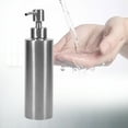 thumbnail image 2 of Suodoka 350ml / 11.83 oz Stainless Steel Soap Dispenser Kitchen Sink Faucet Bathroom Shampoo Box Soap Container Silver Finish Acid Resistant Anti Corrosion Lotion Detergent Dispenser, 2 of 9