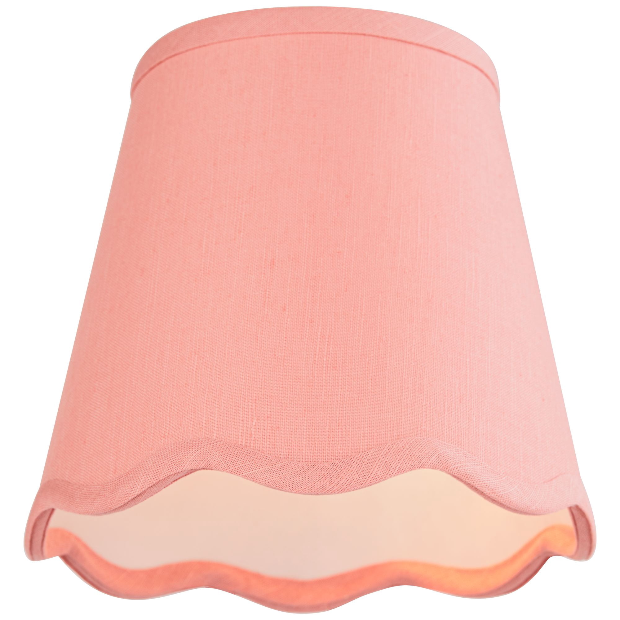 Springcrest Mylie Pink Scallop Empire Lamp Shade 4x6x5.5 (Clip-On)