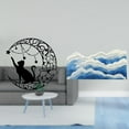 thumbnail image 2 of Arte De Pared Con Silueta De Gato Y Alfombra Inspirada En El Océano Para Decoración Del Hogar. Regalo único Para Amantes De Los Gatos Y Sala De Juegos Infantil., 2 of 8
