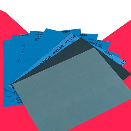 

Porfeet 2Pcs Grit 150-1000 Wet Dry Sandpaper Super Fine Sanding Sheet Polishing Tool(Blue 2pcs Type 240)