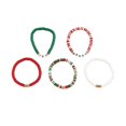 thumbnail image 2 of Wentin Reduced Bracelets Christmas Colorful Bracelet Set Gifts Christmas Braided Soft Clay Colorful Beaded Bracelet Letter Elastic Versatile Bracelet, 2 of 8