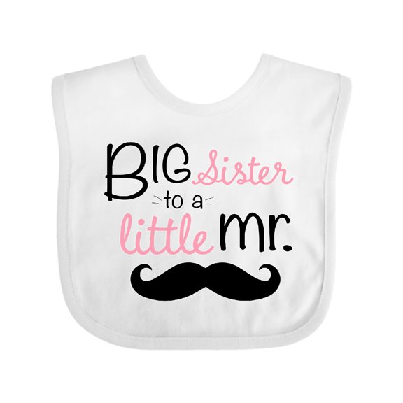 Inktastic Big Sister to a Little Mr. Girls Baby Bib