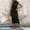 *Black, variant on Women's Mock Neck Sleeveless Bodycon Dress ,Solid Color Spring Summer Slim Fit Midi Dress Brown,Women's Plus M