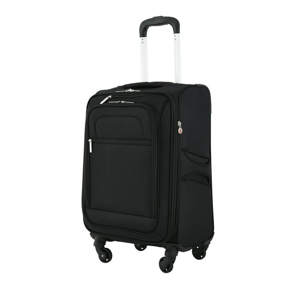 Protege Arendale 20" Softside Expandable Rolling Spinner Carry-0n Luggage, Black