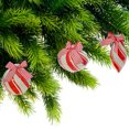 thumbnail image 2 of 10Cm 3 Pc Glass Ornament In Gift Box (Candy Cane Stripe), 2 of 3