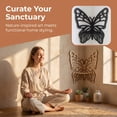 thumbnail image 3 of Wooden Butterfly Floating Shelf for Crystals and Stones, Intricate Cut-out Wall Decor for Essential Oils and Trinkets, Minimalist Boho Display Stand for Bedroom and Meditation Room, 3 of 11
