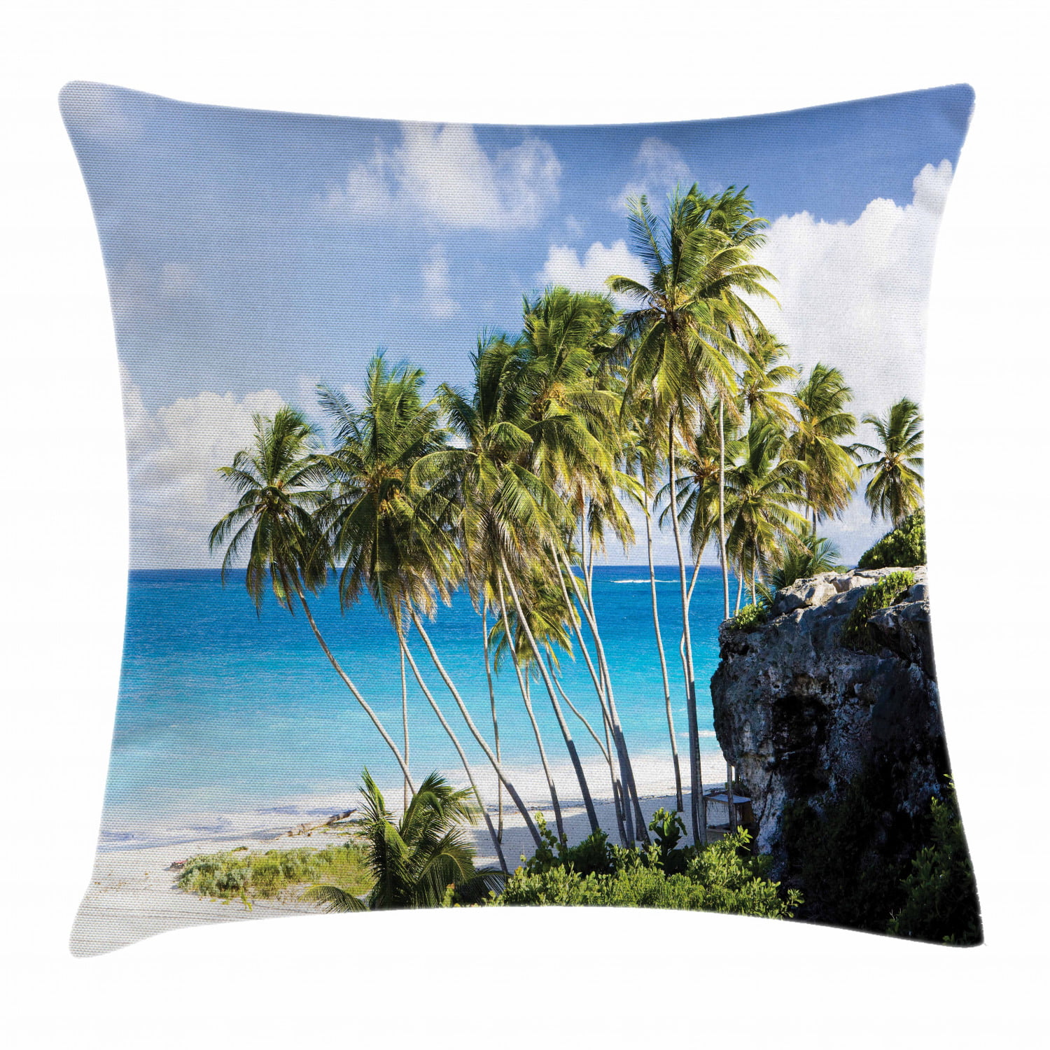 Coconut Palm Tree Scenery Pillow Case Tropical Summer Beach Throw Cushion Cover